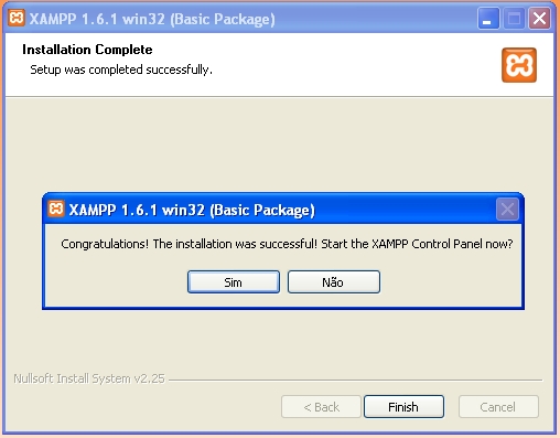 Tela 5 instalador Xampp